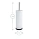 image 3 of Harbour Housewares Toilet Brush & Holder - White - Round Stainless Steel Non Slip Rust Resistant Toilet Cleaning Brush Set