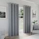 image 2 of Enhanced Living Austin 100% Blackout, Thermal Grey Curtains with Eyelet Header (PAIR) - 66x54 inch (168x137cm)