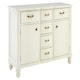 image 1 of Sustainable 6 Drawer White Sideboard, Modern Storage Small Sideboard, Elegant Design Wooden Sideboard White