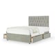 image 1 of Neptune Spring Seal Grey Naples Velvet 4 Drawer Divan Set And Lona Headboard Double