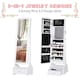 image 8 of HOMCOM Mirrored Jewelry Cabinet Armoire Floor Standing w/ Lock, LED Light White