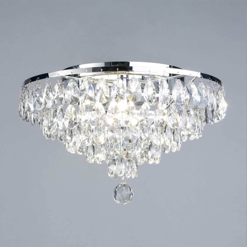 image 1 of BHS Elsa 4 Light Ceiling Light, Chrome