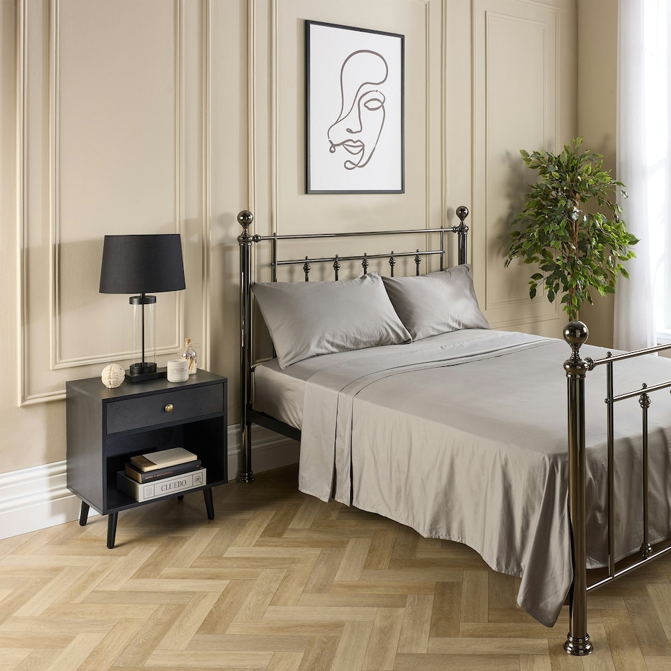 image 1 of Hotel Pure Luxury 5 Star Flat Sheet Grey Single Grey | Single