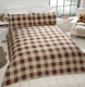image 4 of Hug Me Bear Check Polycotton Duvet Cover Set with Pillowcase | Brown | Natural | Single | 1