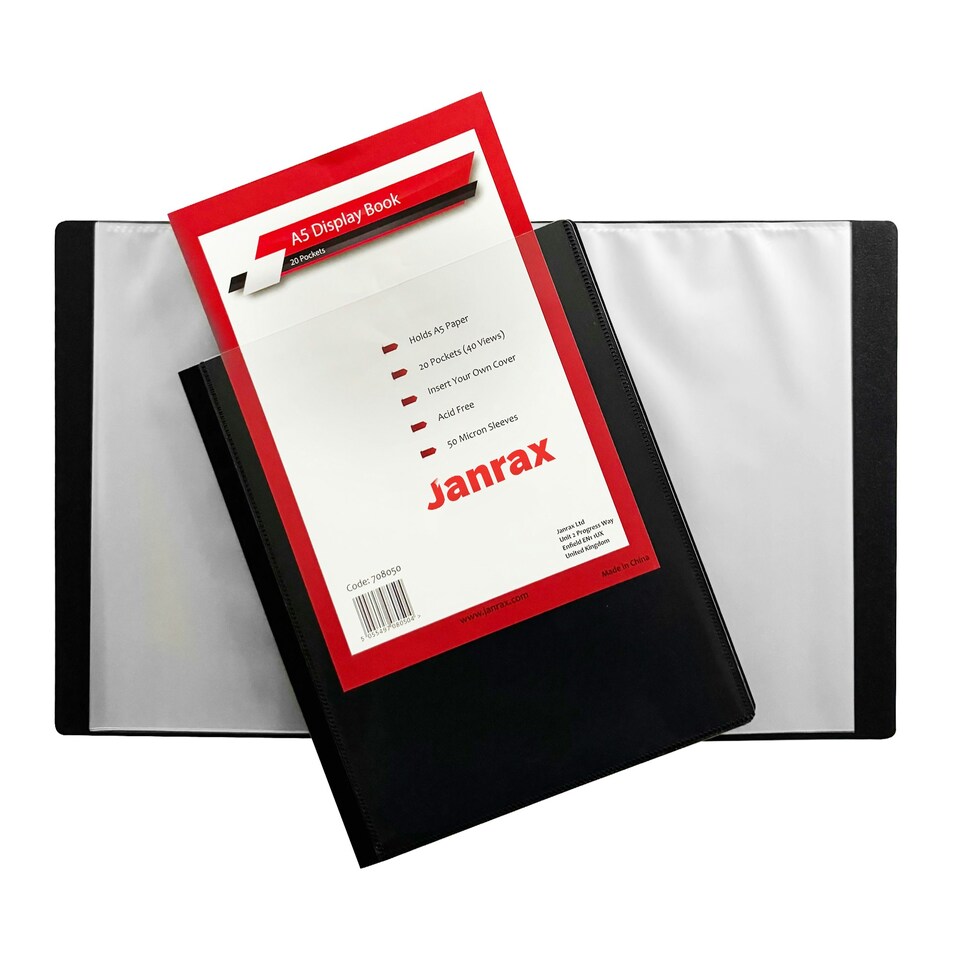 image 1 of A5 Presentation Display Book 20 Pockets (40 Views) by Janrax