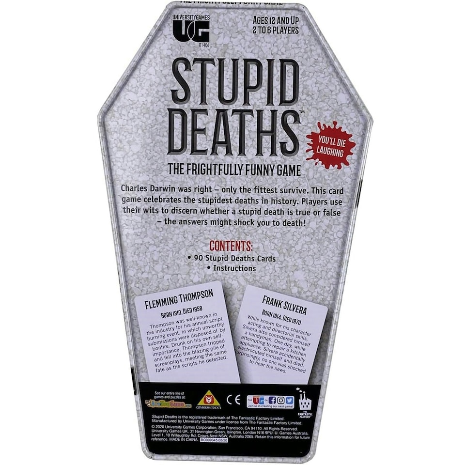 image 1 of Trivia Card Game Stupid Deaths