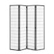 image 1 of Living and Home 4-Panel Solid Wood Folding Divider Screen - Black