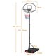 image 3 of Yaheetech 1.9-2.5M Height-Adjustable Basketball Hoop System Black