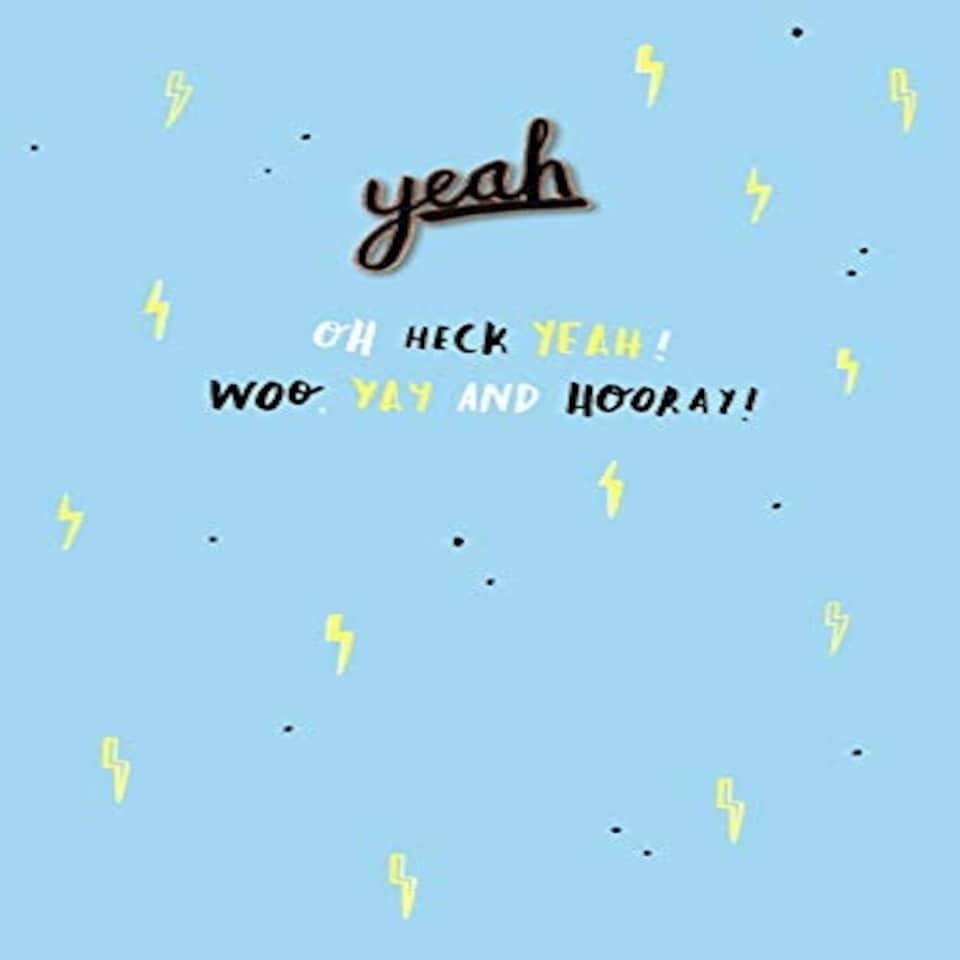 image 1 of Hotchpotch Oh Heck Yeah! Woo Yay and Hooray! Card with Enamel 'Yeah' Pin