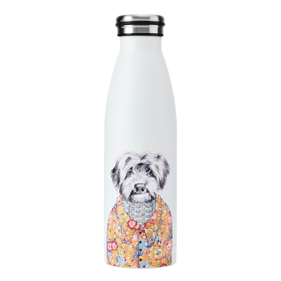 image 1 of Mikasa Water Bottle Cockapoo Stainless Steel 500ml | White | 500ml