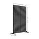 image 3 of Nicoman Metal Slat Indoor Outdoor Privacy Screen with Stand | Black | Black | 1