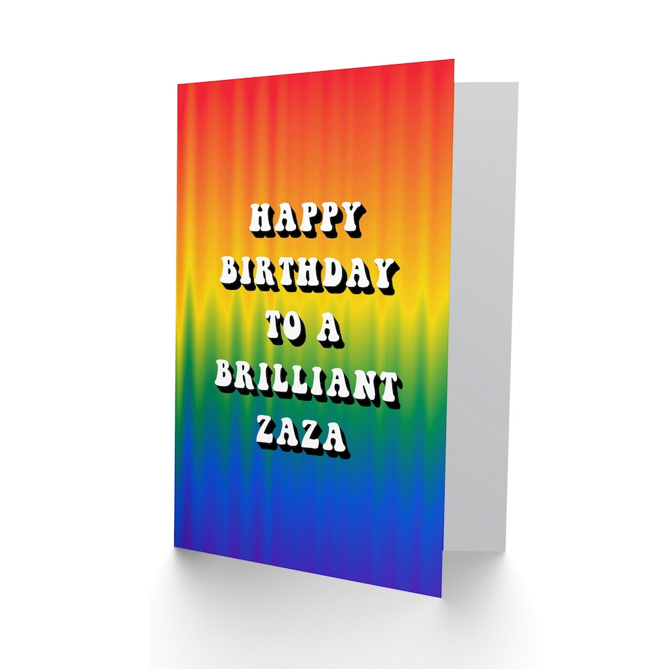 image 1 of Brilliant Zaza Trippy Psychedelic Pride Birthday Card