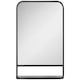 image 1 of HOMCOM Modern Square Wall Mirror with Storage Shelf, 86  53 Mirrors for Living Room, Bedroom, Black