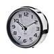 image 2 of Hometime  Alarm Clock Round with Illuminated Button - Black Case Black