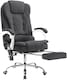 image 1 of Neo Office Chair Brown Faux Leather with Massage Function & Footrest | Grey