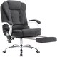 image 1 of Neo Office Chair Brown Faux Leather with Massage Function & Footrest | Grey