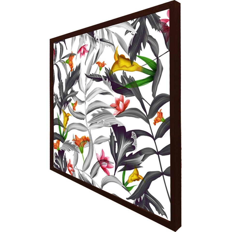 image 1 of Monochrome leaves (Picutre Frame) White | XS