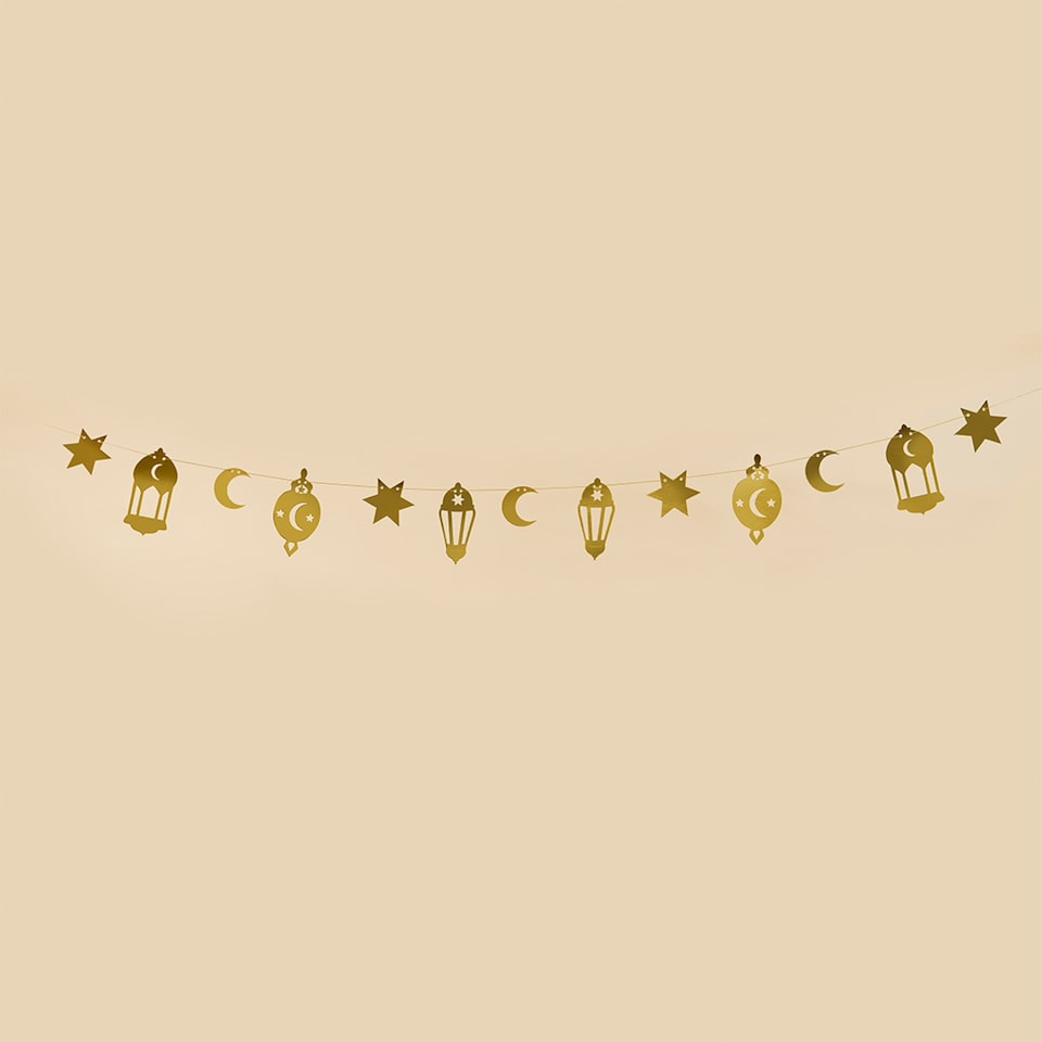 image 1 of Gold Ramadan Card Celebration Banner 2m | Multi