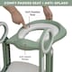 image 5 of Straame Toddler Toilet Ladder Seat- Portable Children Potty Training Chair (Green - White)