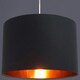 image 1 of CGC LUPO Luxury Black & Inner Gold Cotton Round Easy Fit Lamp Shade Black