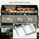 image 3 of Outsunny Portable Gas Plancha BBQ Grill with 3 Burners, Non-Stick Griddle, Lid