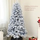 image 3 of HOMCOM 6ft Flocked Artificial Christmas Tree with 700 Snow Frosted Tips, Metal Stand, Snowy Hinged mas Tree, Blue