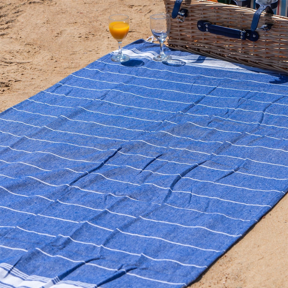 image 1 of Nicola Spring Turkish Cotton Bath Towel - 170 x 90cm - Navy | Blue | Navy