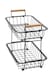 image 2 of Living and Home Two-Tier Wire Food Basket