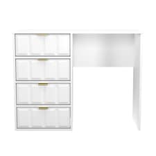 Metro 4 Drawer Vanity in White Matt (Ready Assembled) | White | White Matt