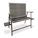 image 2 of Quest Leisure Naples Pro Bench With Slide Out Side Tables - Grey N/A