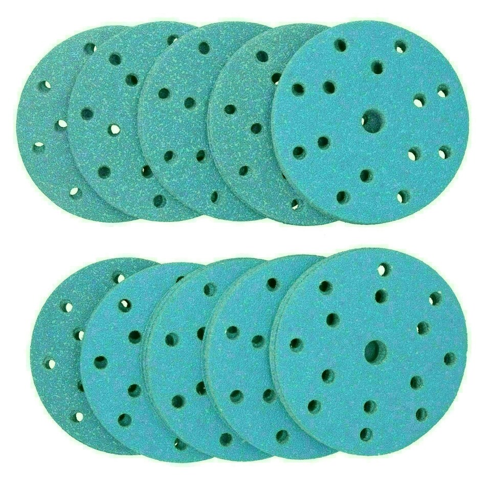 image 1 of 150mm Self Adhesive Hook + Loop Ceramic Abrasive Sanding Discs 60 Grit 200pc