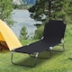 image 2 of Outsunny Folding Lounge Chair Outdoor Chaise Lounge for Bench Patio Black