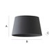 image 7 of ValueLights Aspen Small Grey Taper Ceiling Shade