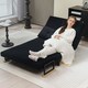image 8 of HOMCOM Click Clack 2 Seater Sofa Bed for Living Room, Guest Room, Black 