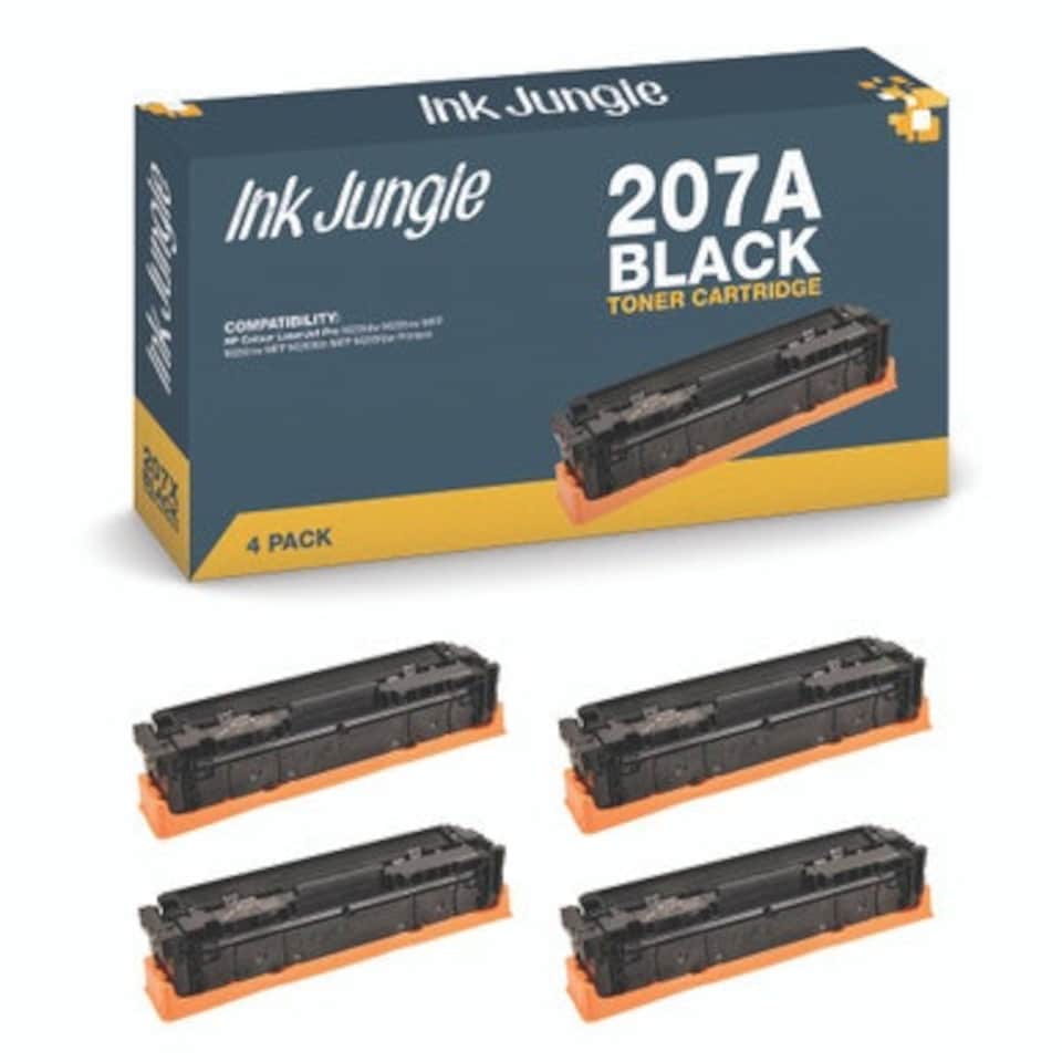 image 1 of 4x Compatible HP 207A Black Toner Cartridges Black