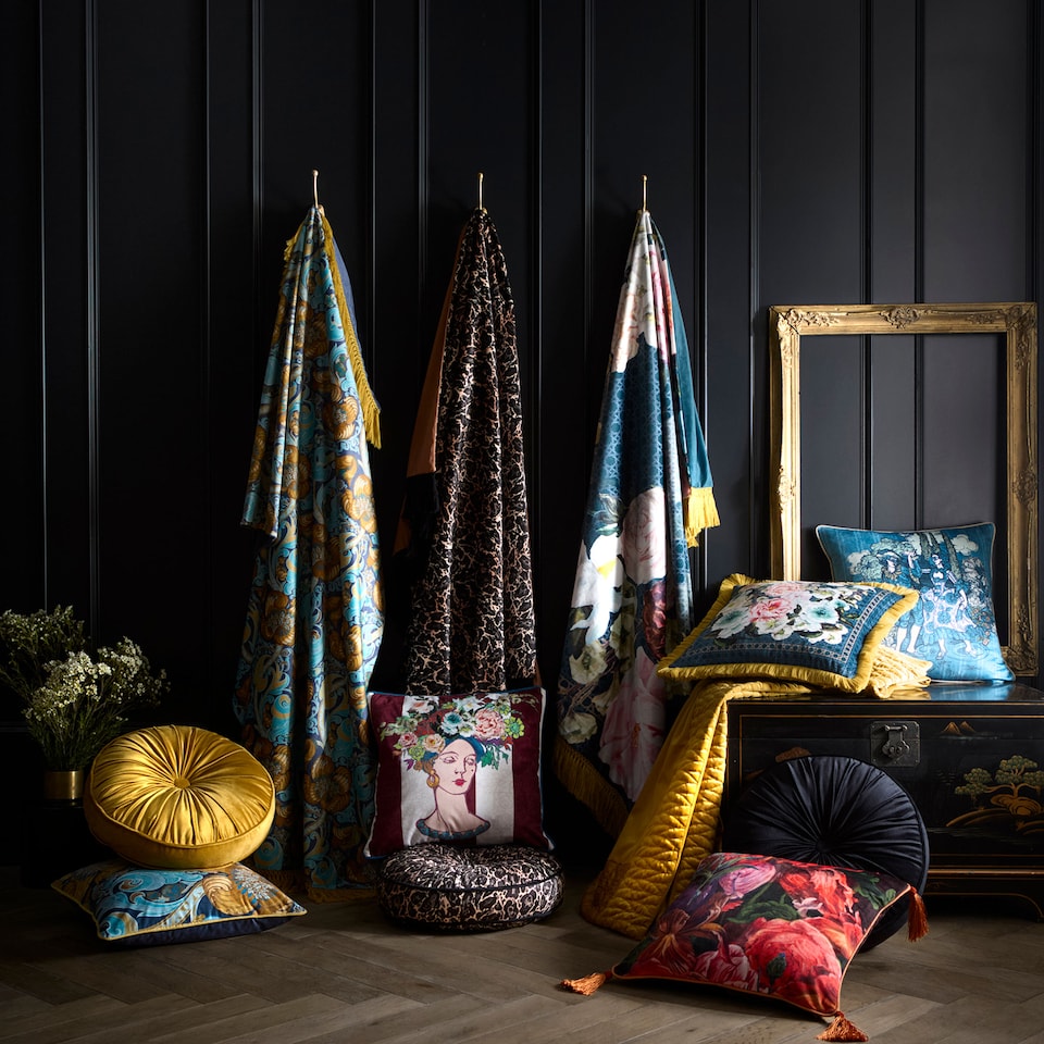 image 1 of Laurence Llewelyn-Bowen Siena Bedspread Ochre