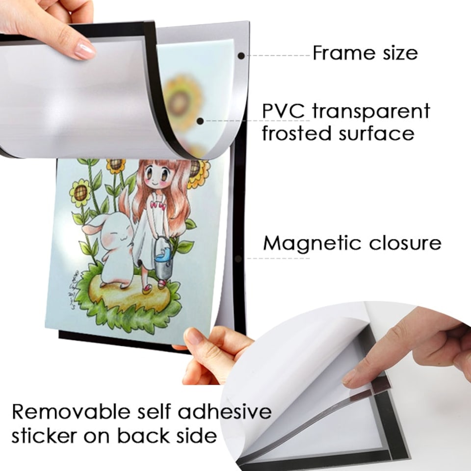 image 1 of A3 Magnetic Sign Holder Display Board