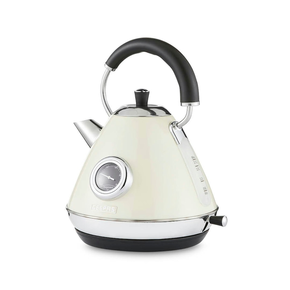 image 1 of GEEPAS 1.7L  Electric Kettle, Retrovive Cream