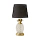 image 6 of ValueLights Contemporary Pineapple Design Gold And Clear Table Lamp With Black Shade