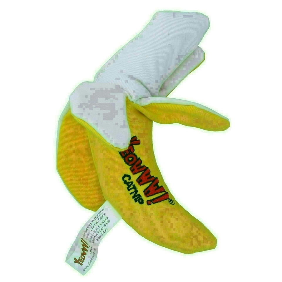 image 1 of 1PK Yeow Interactive Cat Kitten Peeled Banana With Catnip Cat Play Toy Cat Gift