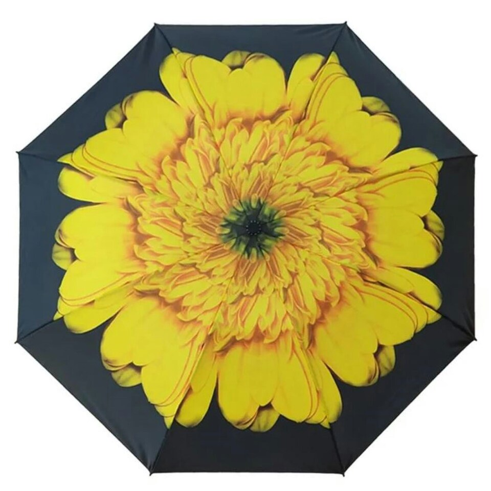 image 1 of Everyday Folding Umbrella Automatic Opening Reverse Sunflower Multi