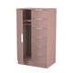 image 6 of Dover 5 Drawer 1 Door Childrens Wardrobe in Kobe Pink (Ready Assembled) | Pink | Kobe Pink