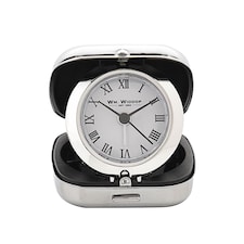 Widdop Gifts Silver Fold Up Travel Alarm Clock