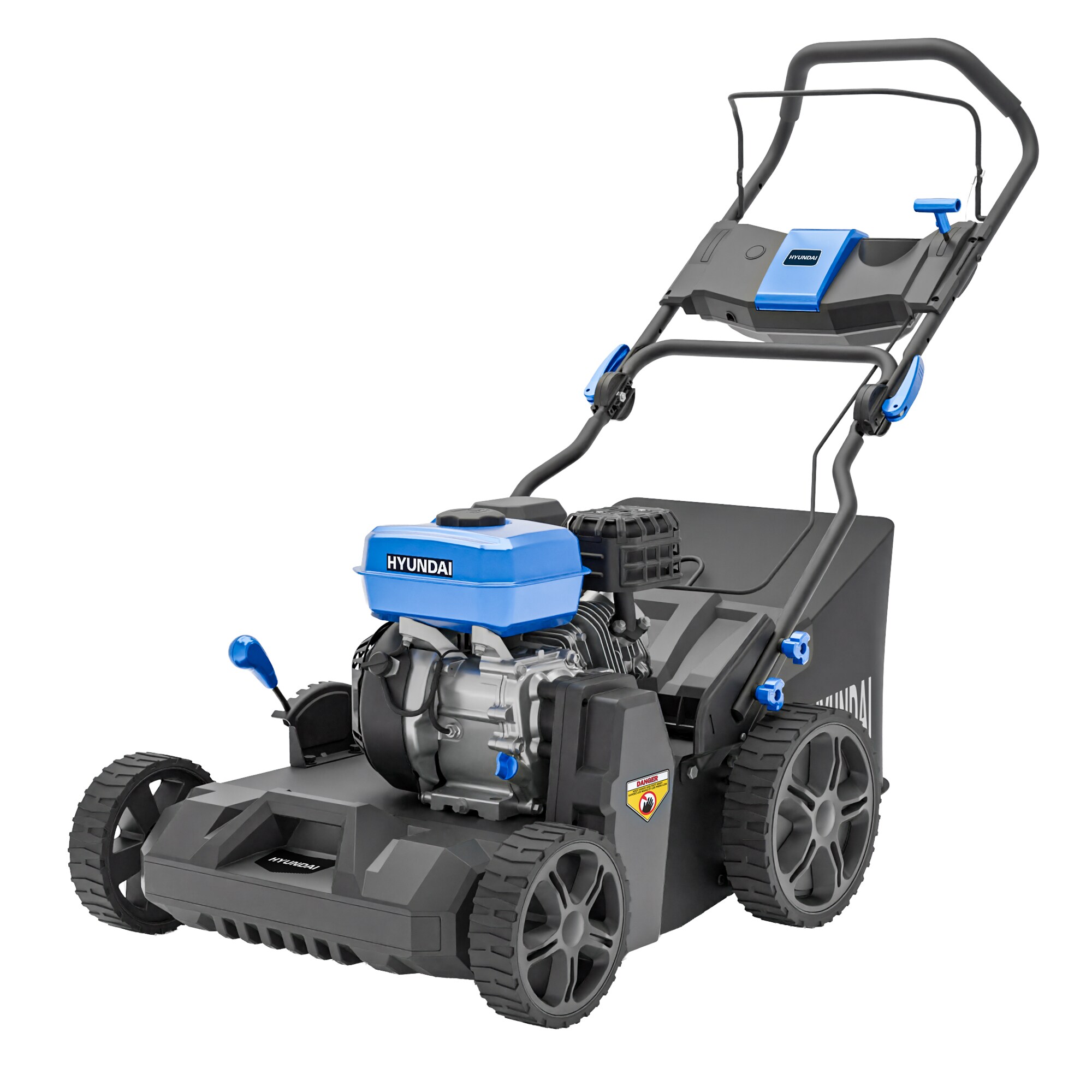 Hyundai Petrol Scarifier Aerator 44cm 17 Inch Lawn Rake Brush