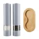 image 2 of Cooks Professional Electric Salt & Pepper Mill Set with Bamboo Base | Adjustable Grind Settings | Simple One-Button Operation | Matt Grey / Bamboo