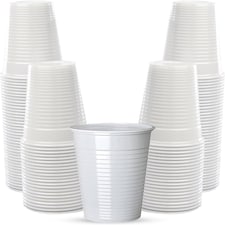 ECONX Disposable Water Drinking Cups 7oz White Cups Tumbler Plastic Vending Water Cooler Glasses 500pc