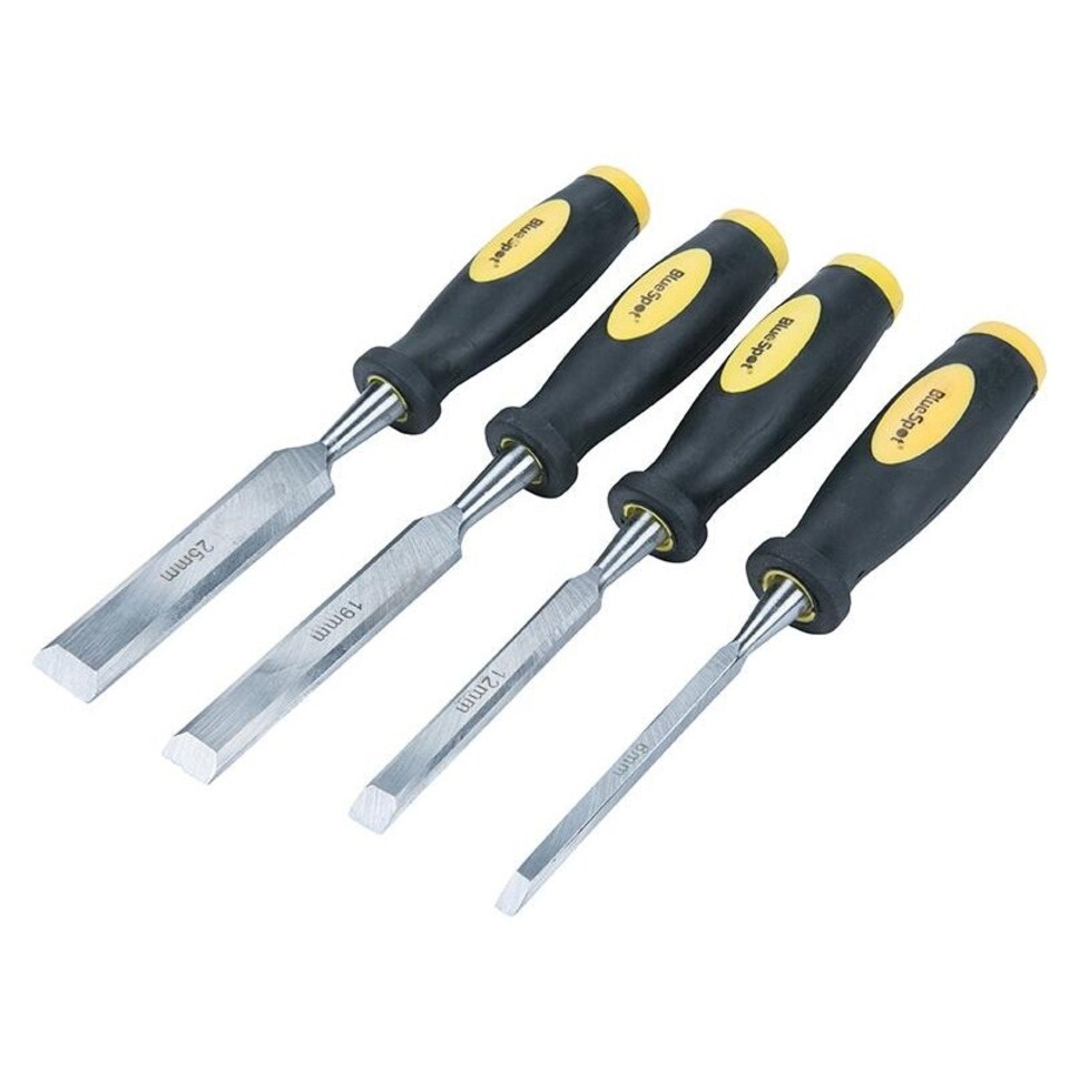 Bluespot Tools Chisel Set Double Colour Handle Set, 4 Piece - Multi Colour - One Size