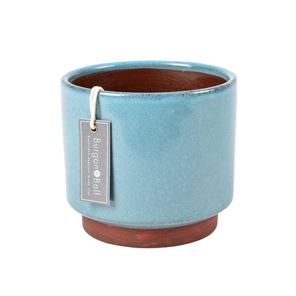 image 1 of Burgon & Ball Malibu Blue Large Glazed Pot