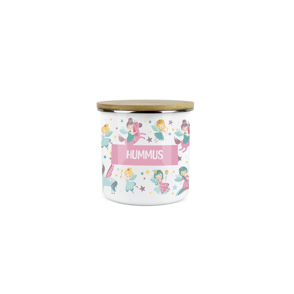 image 1 of Unicorn Fairies Childrens Mini Snack Pot - Hummus