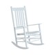 image 1 of Outsunny Garden Rocking Chair Outdoor Swing Rocker Armchair White